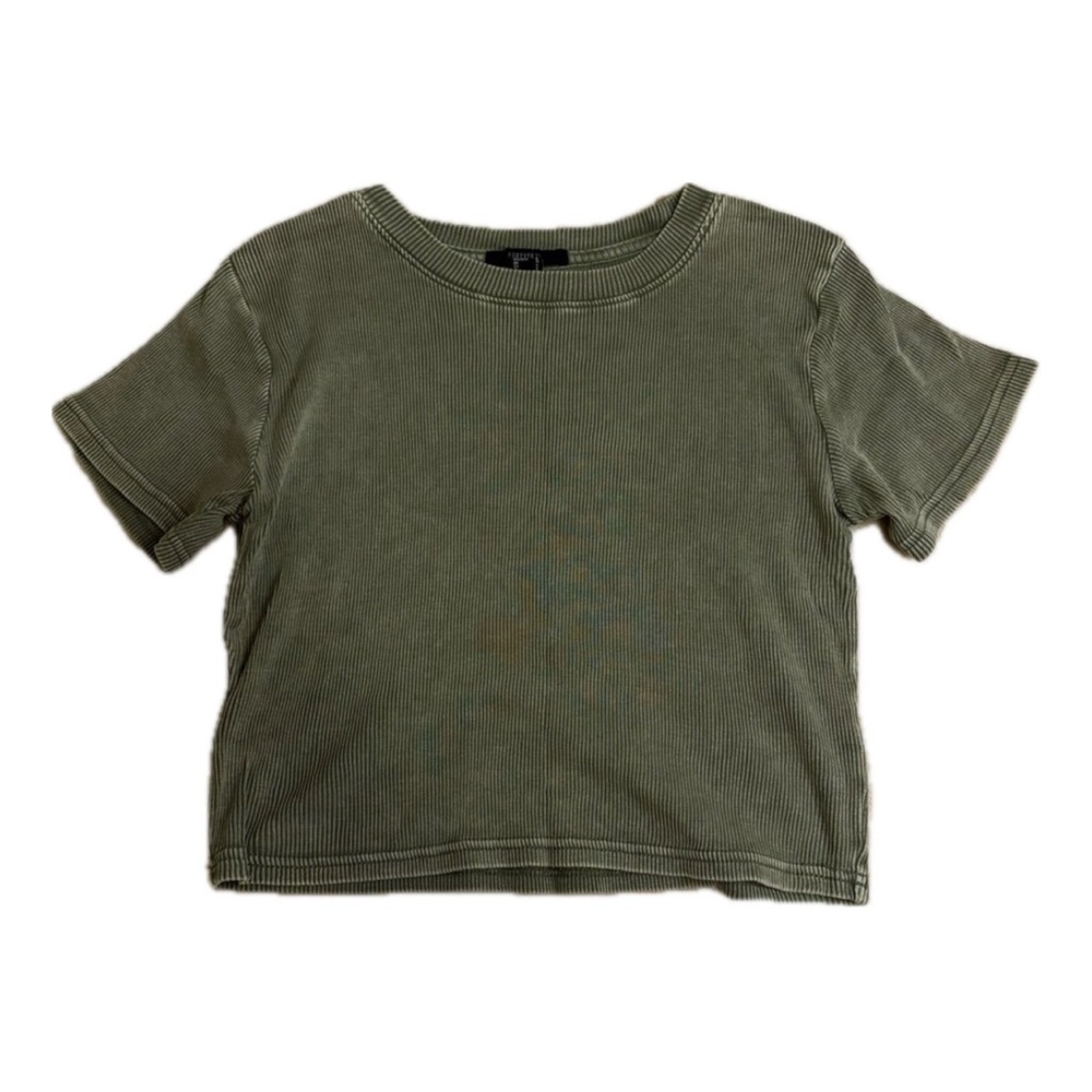 Forever21 Cropped Acid Wash Top